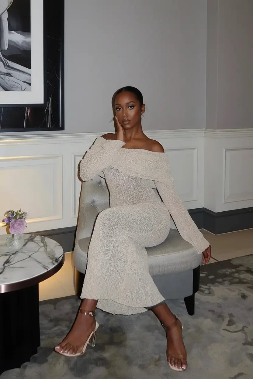 Ivory Knit Dress - Expanded