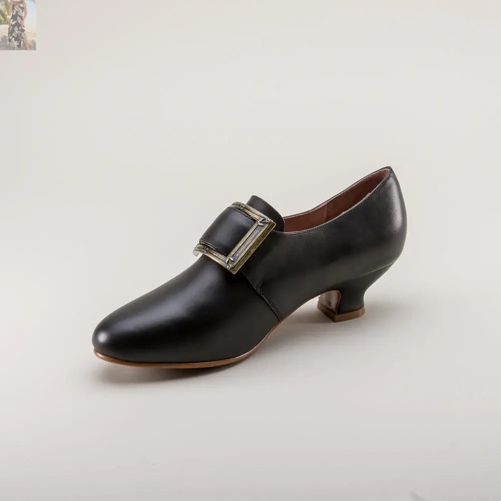 Kensington 18th Century Leather Shoes (Black)