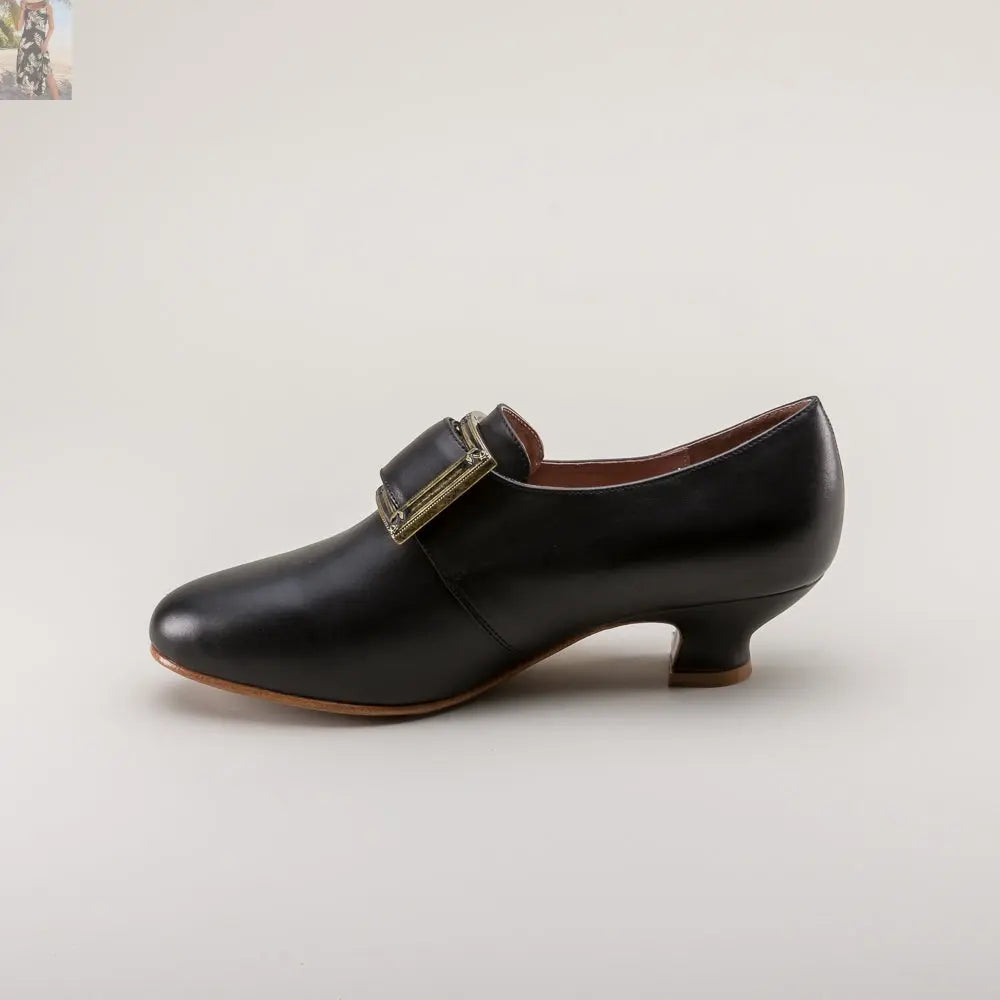 Kensington 18th Century Leather Shoes (Black)