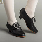Kensington 18th Century Leather Shoes (Black)