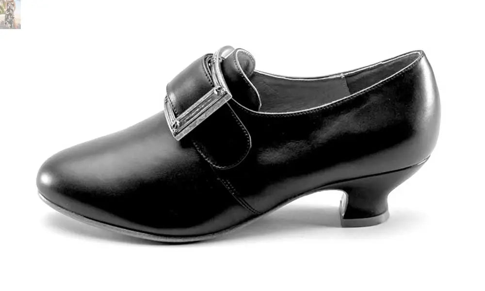 Kensington 18th Century Leather Shoes (Black)