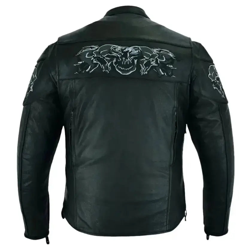 Mens Leather Motorcycle Jacket Riders Republic UK
