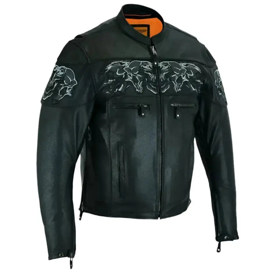 Mens Leather Motorcycle Jacket Riders Republic UK