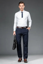 Men's Navy Dress Pants - Full View