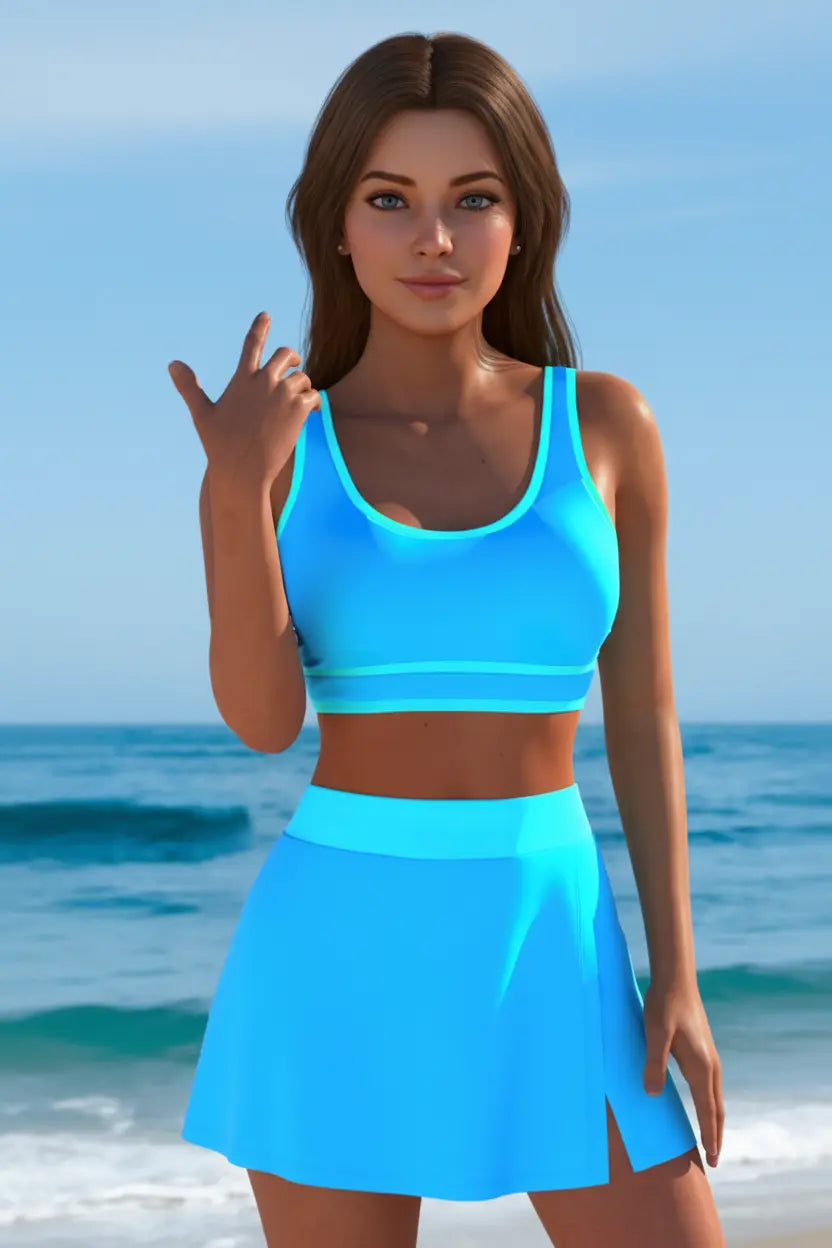 Modlily Sky Blue Bikini Set - Expanded