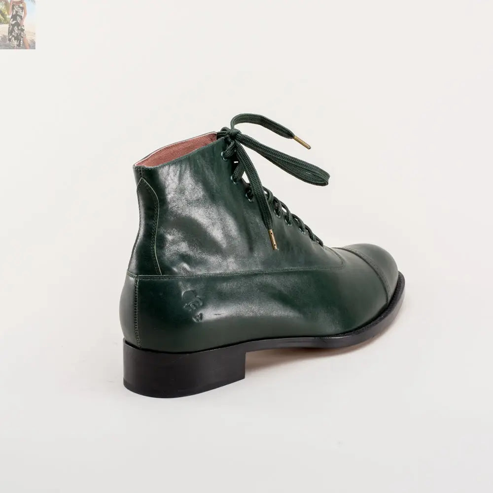 Noble Men's Vintage Lace-Up Boots (Green)