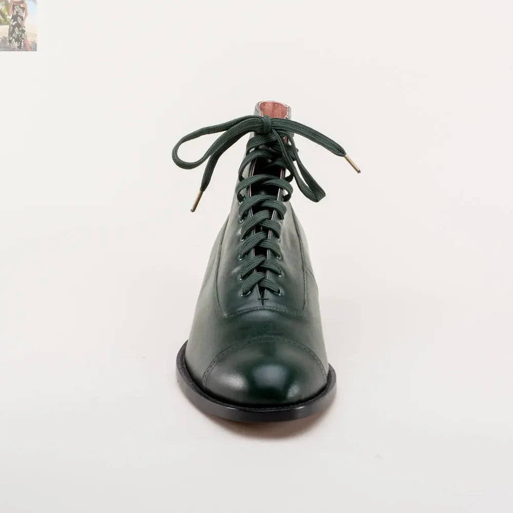 Noble Men's Vintage Lace-Up Boots (Green)