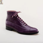 Noble Men's Vintage Lace-Up Boots (Purple)