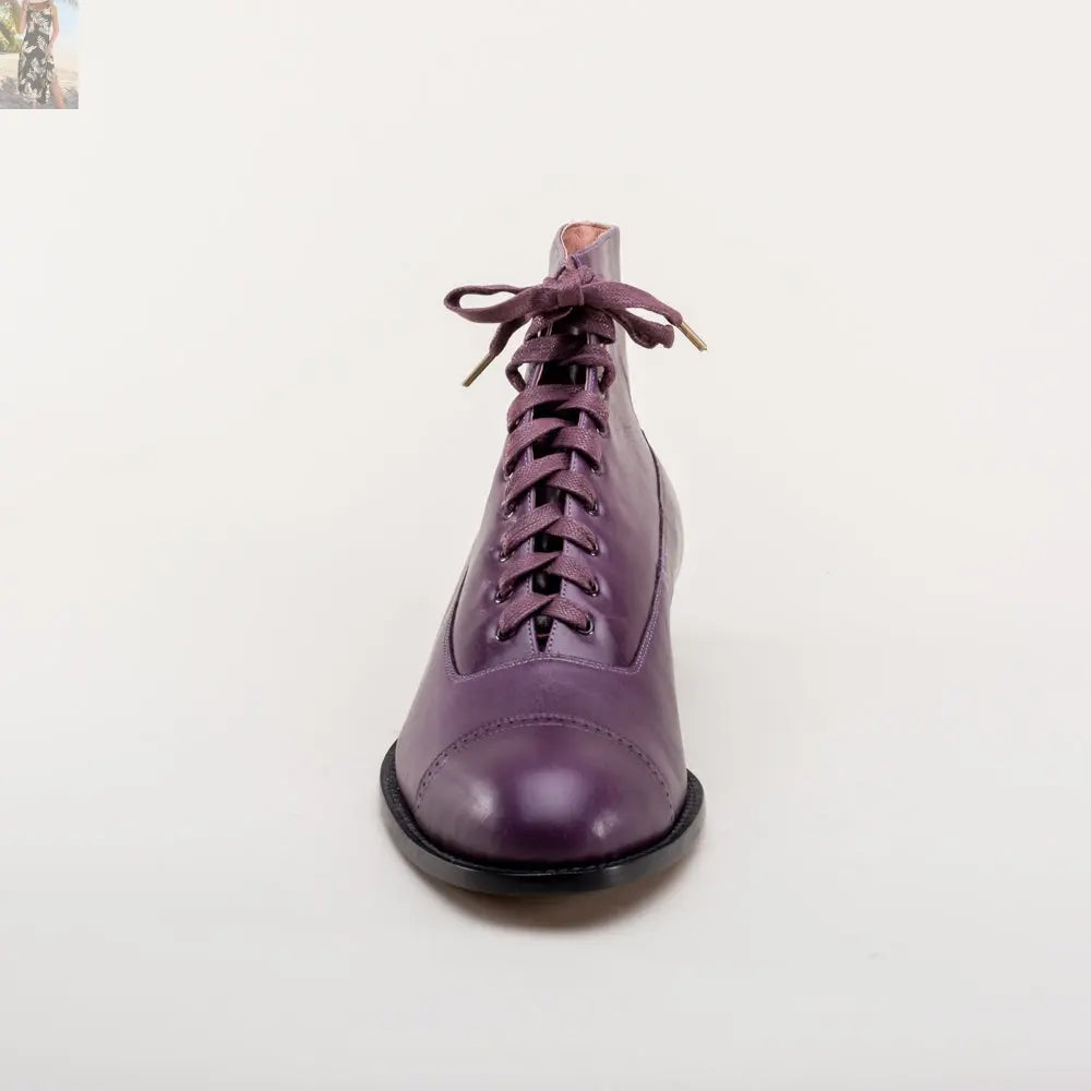 Noble Men's Vintage Lace-Up Boots (Purple)