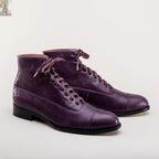 Noble Men's Vintage Lace-Up Boots (Purple)