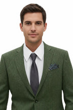 Olive Green Blazer — Full Model View
