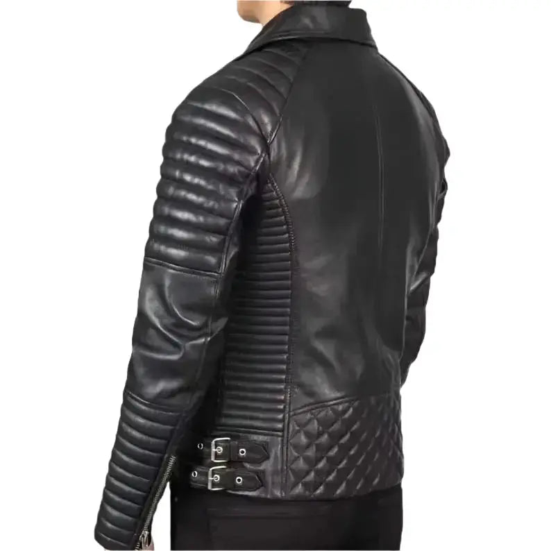 Mens Black Leather Jacket Riders Republic UK