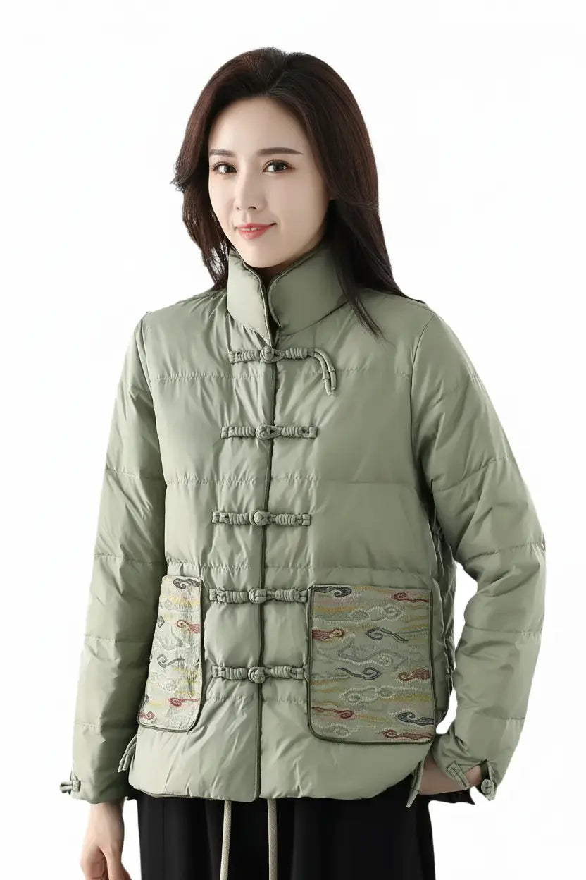 Women's Short Embroidery Duck Down Jacket – 7 Colors CJ Dropshipping