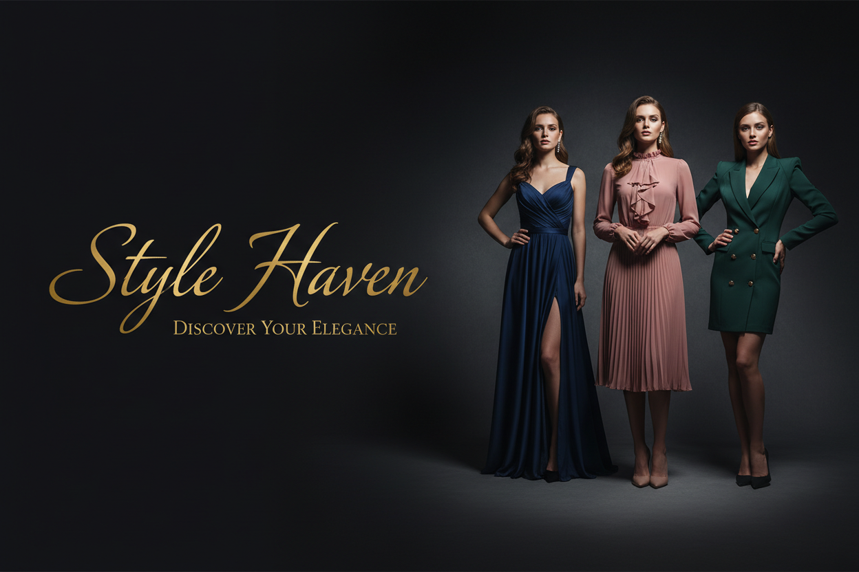 Style Haven - Text Left, Models Right